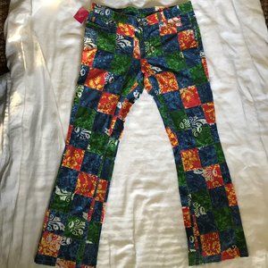 NWT Loudmouth Golf Pants Kapalua Tropical Hawaiian 10
